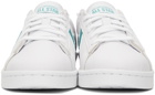 Converse White & Blue Leather Pro OX Sneakers