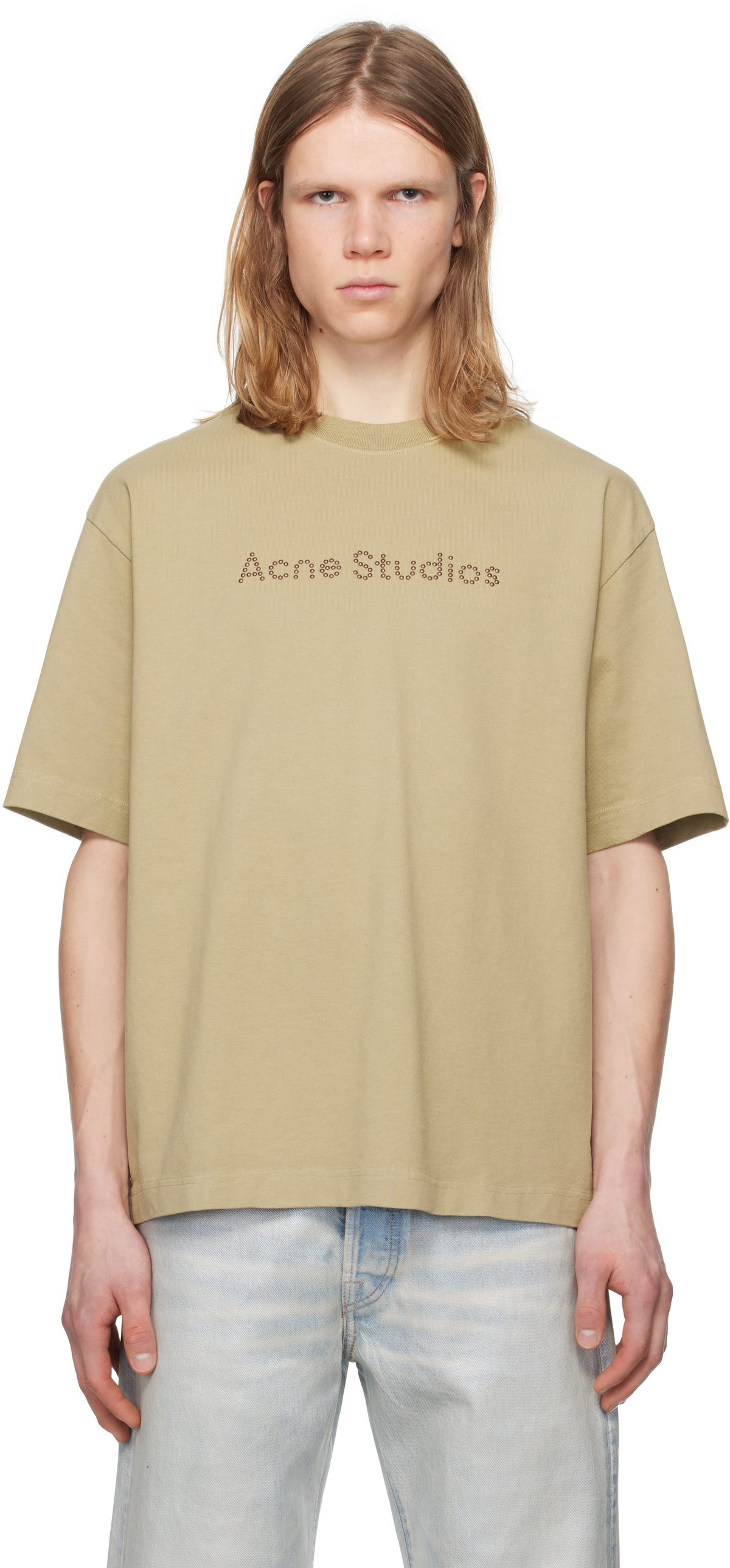 ACNE STUDIOS ロゴ Tシャツ ベージュ Acne Studios - Logo T-Shirt | HBX