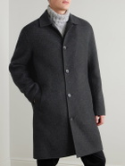 Mr P. - Checked Double-Faced Wool and Cashmere-Blend Coat - Gray