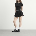 TALA Women's Ultralite Active Contrast Stitch T-Shirt in Shadow Black