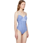 Wendelborn Blue Silk Inside Out Bodysuit