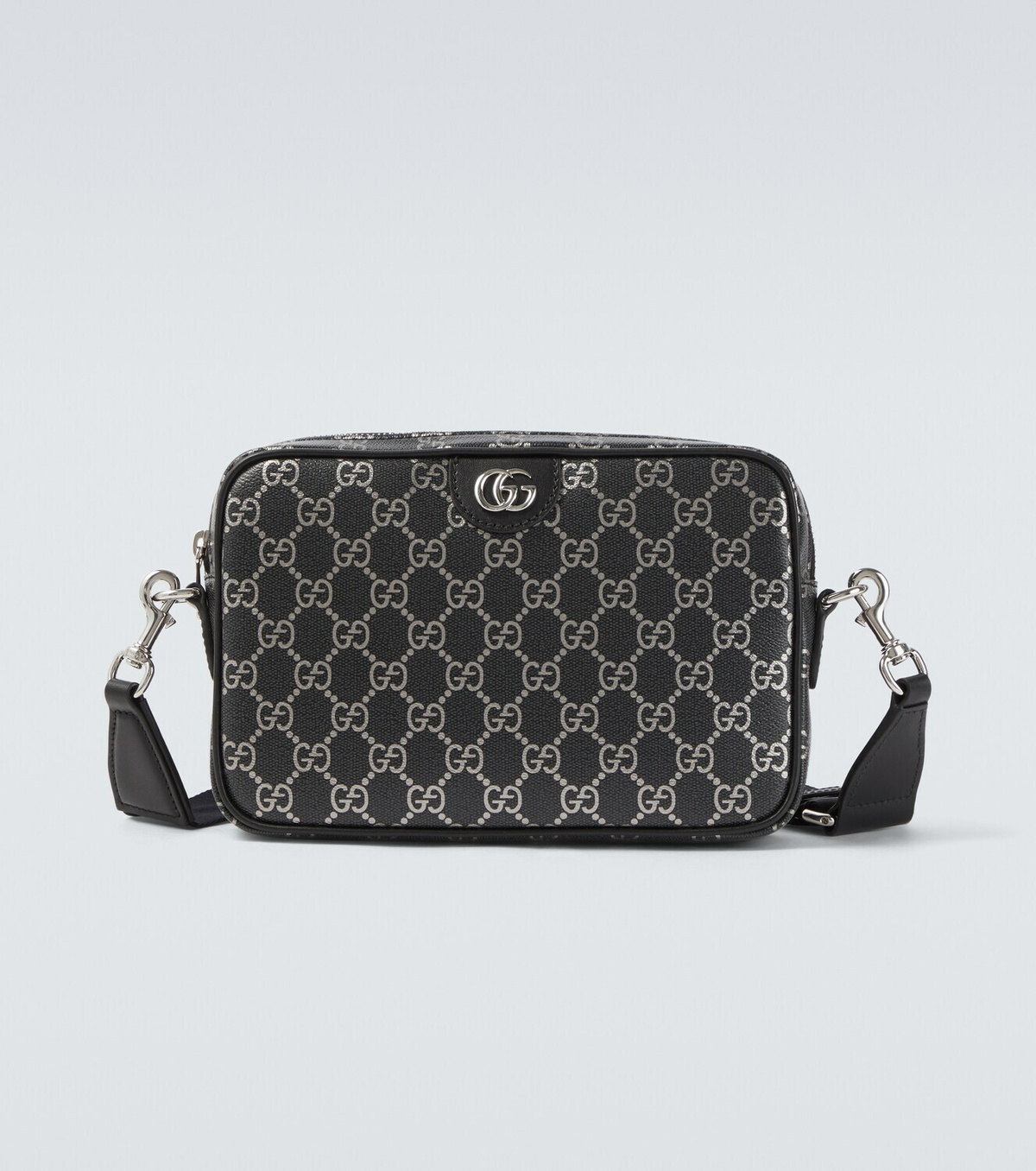 Gucci GG leather-trimmed shoulder bag