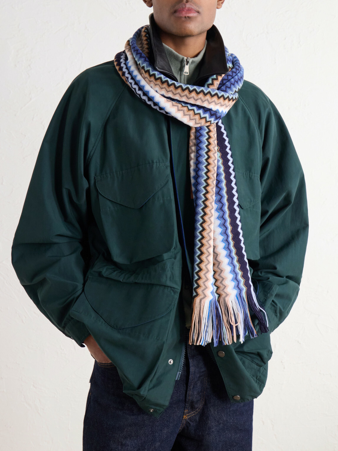 Missoni - Fringe-Trimmed Crochet-Knit Wool-Blend Scarf - Multi