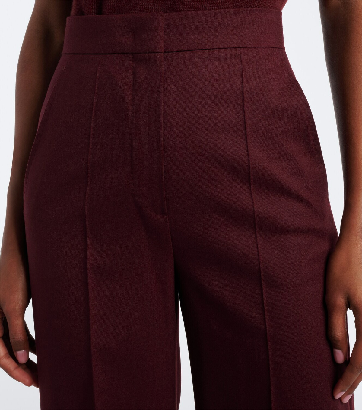Max Mara Wool-blend wide-leg pants
