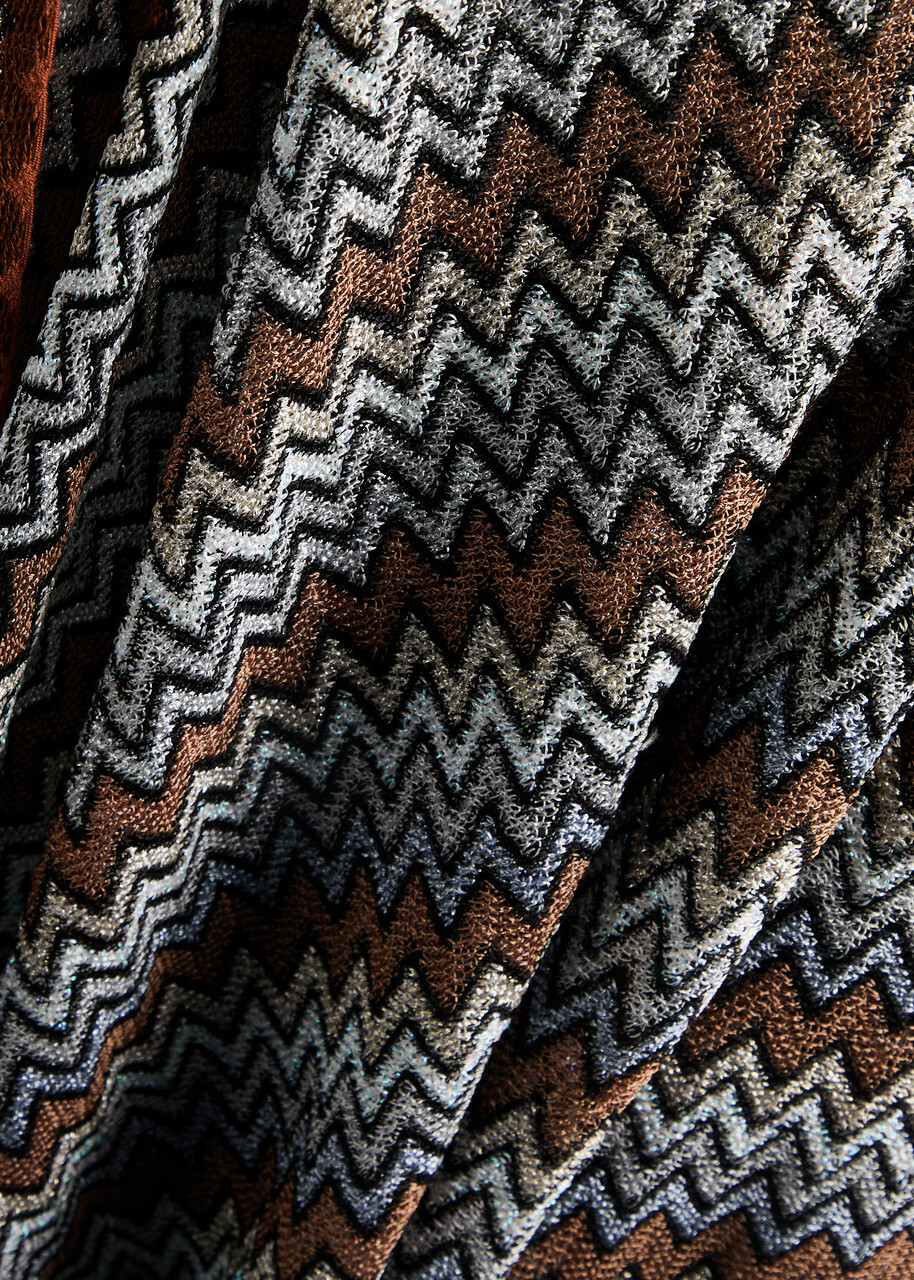 Missoni Zig-zag Intarsia Knitted Cape - Gold - One Size