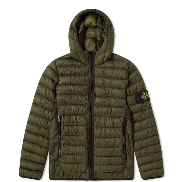 Photo: Stone Island Junior Light Down Filled Crinkle Reps Hooded Jacket
