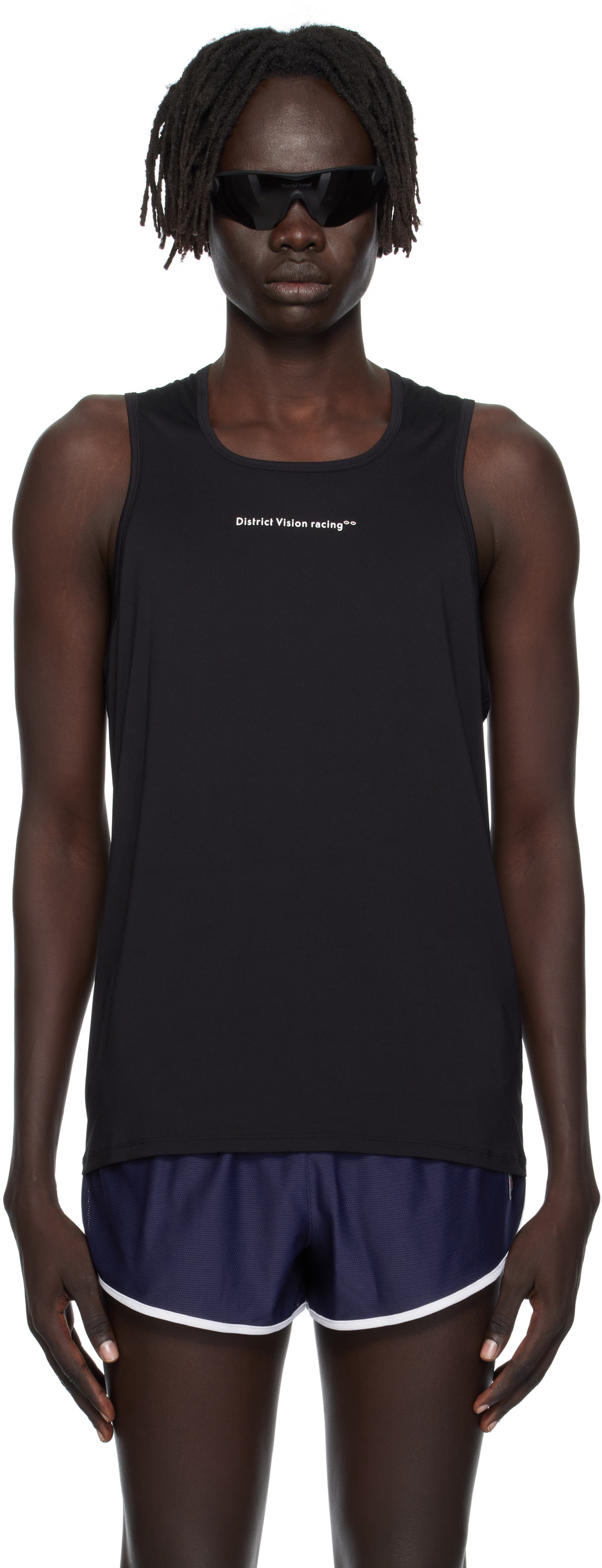 District Vision Black Ultralight Aloe Singlet Tank Top