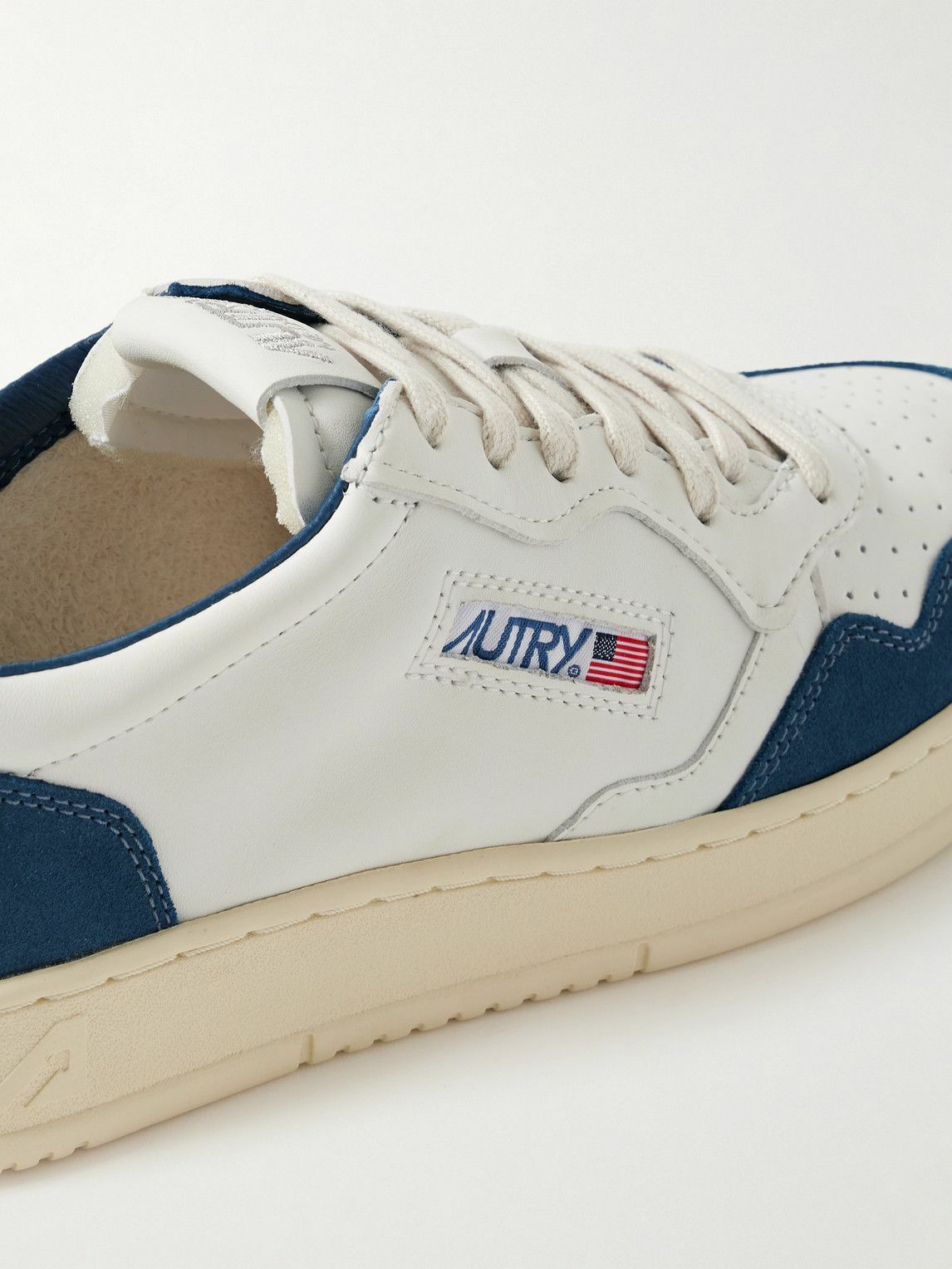 Autry - Medalist Suede-Trimmed Leather Sneakers - White