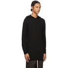 Rick Owens Black Performa Cashmere Hoodie