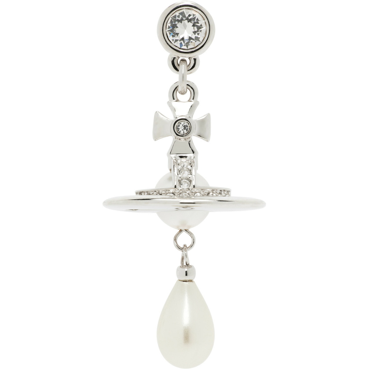 Vivienne Westwood Silver Vera Single Hoop Earring Vivienne Westwood