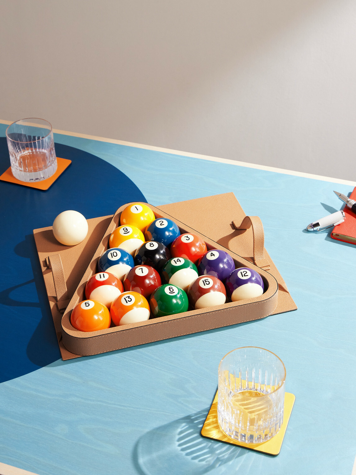 GIOBAGNARA - Leather Billiard Set