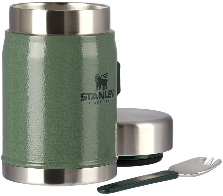 Stanley Adventure Vacuum Insulated Stainless Steel Food Jar with Spork 18  oz - Stainless Steel 