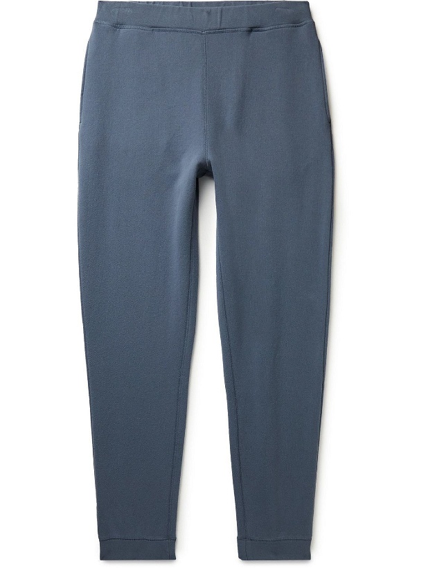 Photo: Sunspel - Tapered Cotton-Jersey Sweatpants - Blue