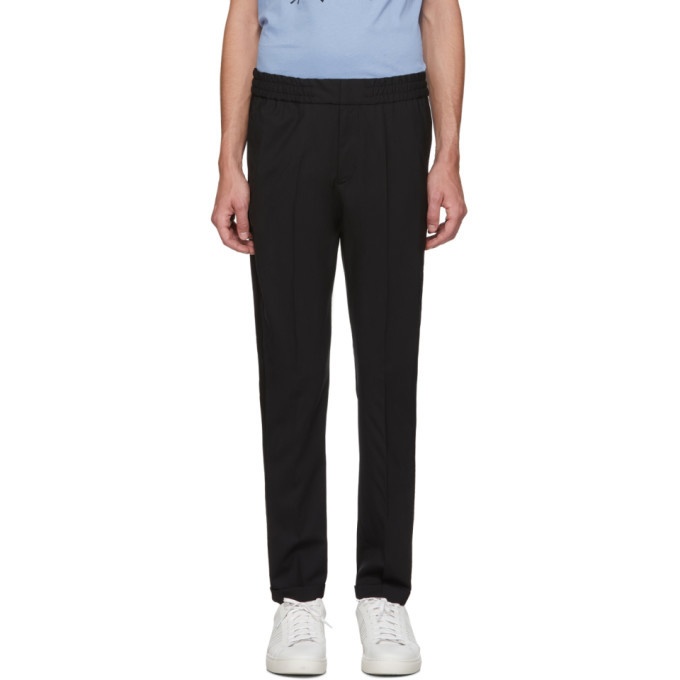 Photo: PS by Paul Smith Black Drawcord Trousers