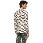 Dries Van Noten Off-White and Black Len Lye Edition Graphic Blazer