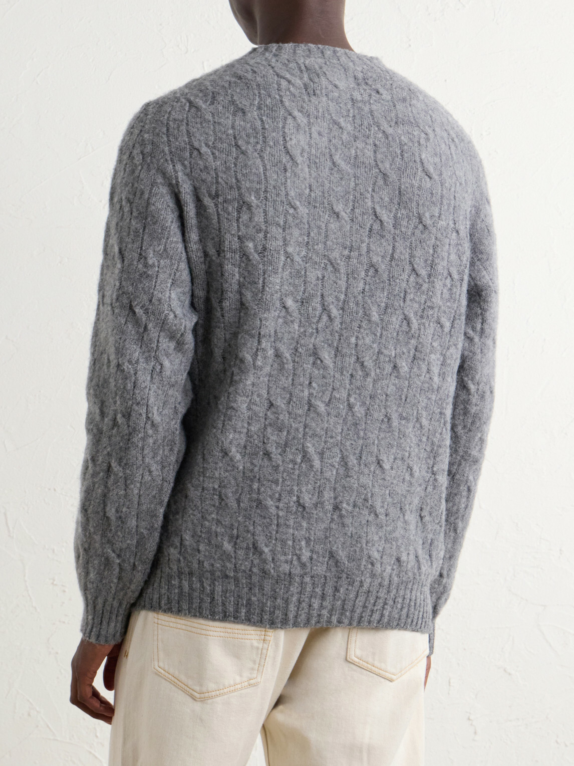 Barbour - Cable-Knit Wool Sweater - Gray