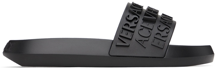 Photo: Versace Black Embossed Slides