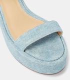 Gabriela Hearst Iman denim platform sandals