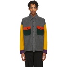 Woolrich Grey and Multicolor North Hollywood Edition Wool Shirt