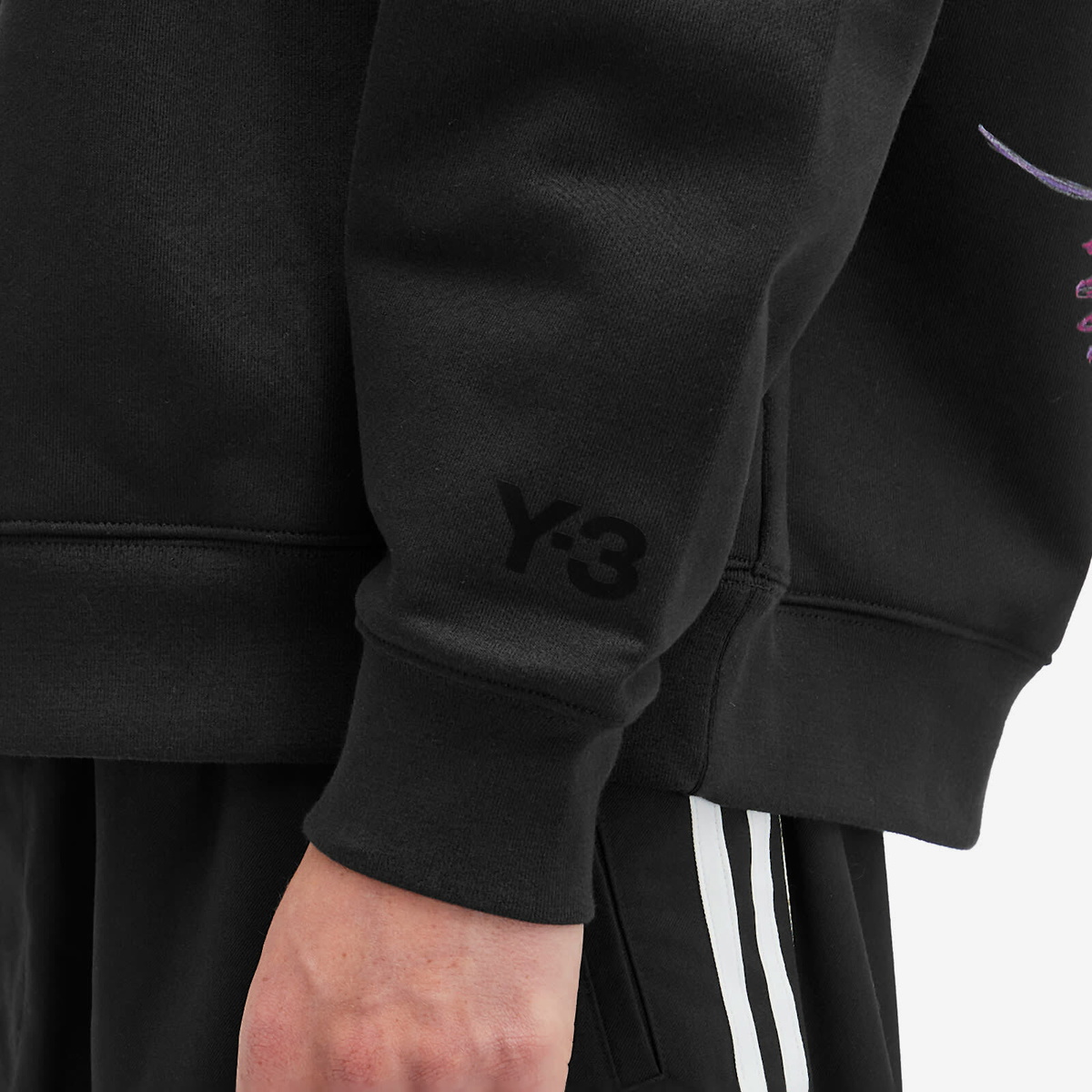 Y-3 Men's Bird Graphic Hoodie in Black Y-3