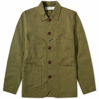 Universal Works Men's Bakers Jacket in Light Olive