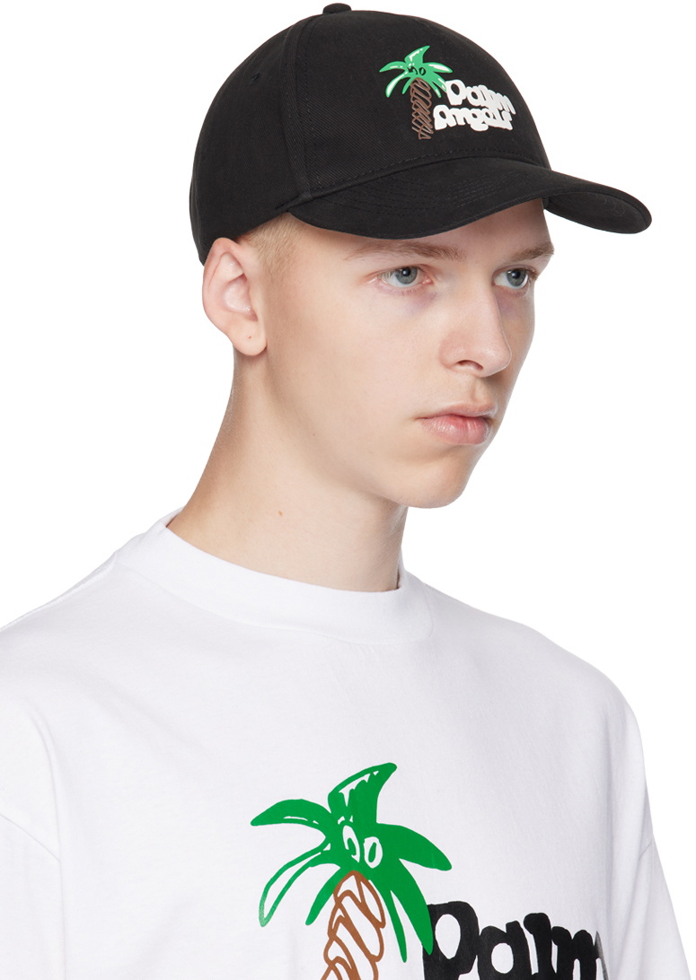 Palm Angels Black Sketchy Cap Palm Angels