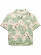 Visvim - Crosby Camp-Collar Printed Silk-Crepe Shirt - Green