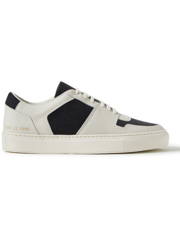 Photo: Common Projects - BBall Low Decades Mesh and Leather Sneakers - Gray