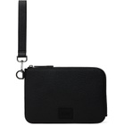 Hugo Black Grained Faux-Leather Pouch