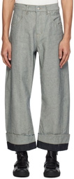 Marina Yee Gray Oversized Jeans
