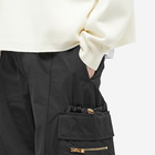 Versace Men's Drawstring Pocket Cargo Pant in Black