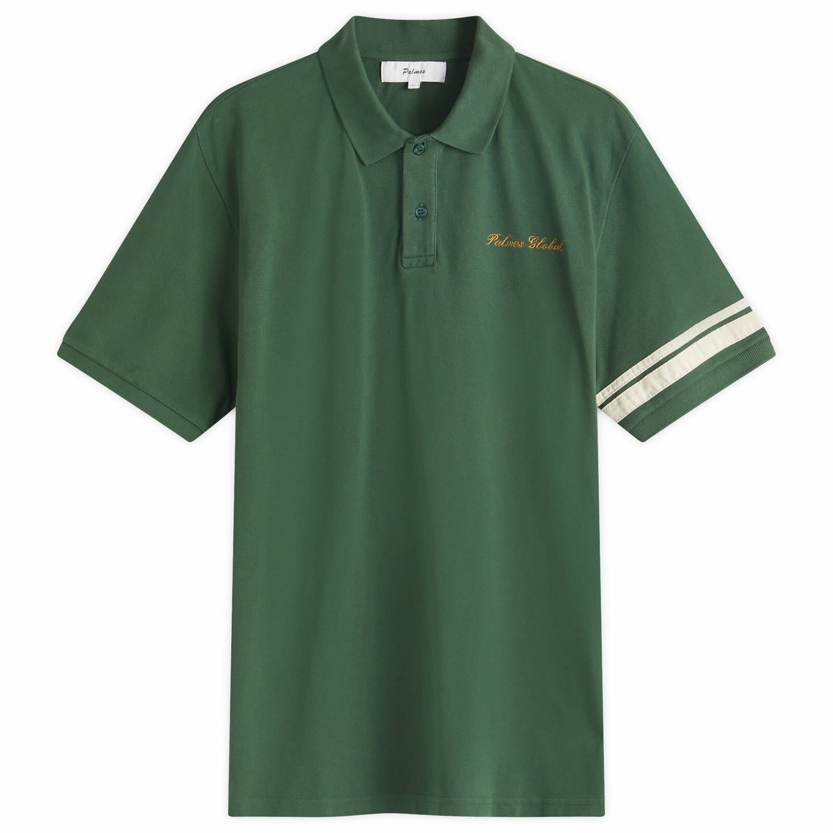 Palmes Men's Global Pique Polo Shirt in Dark Green