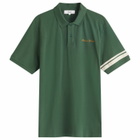 Palmes Men's Global Pique Polo Shirt in Dark Green