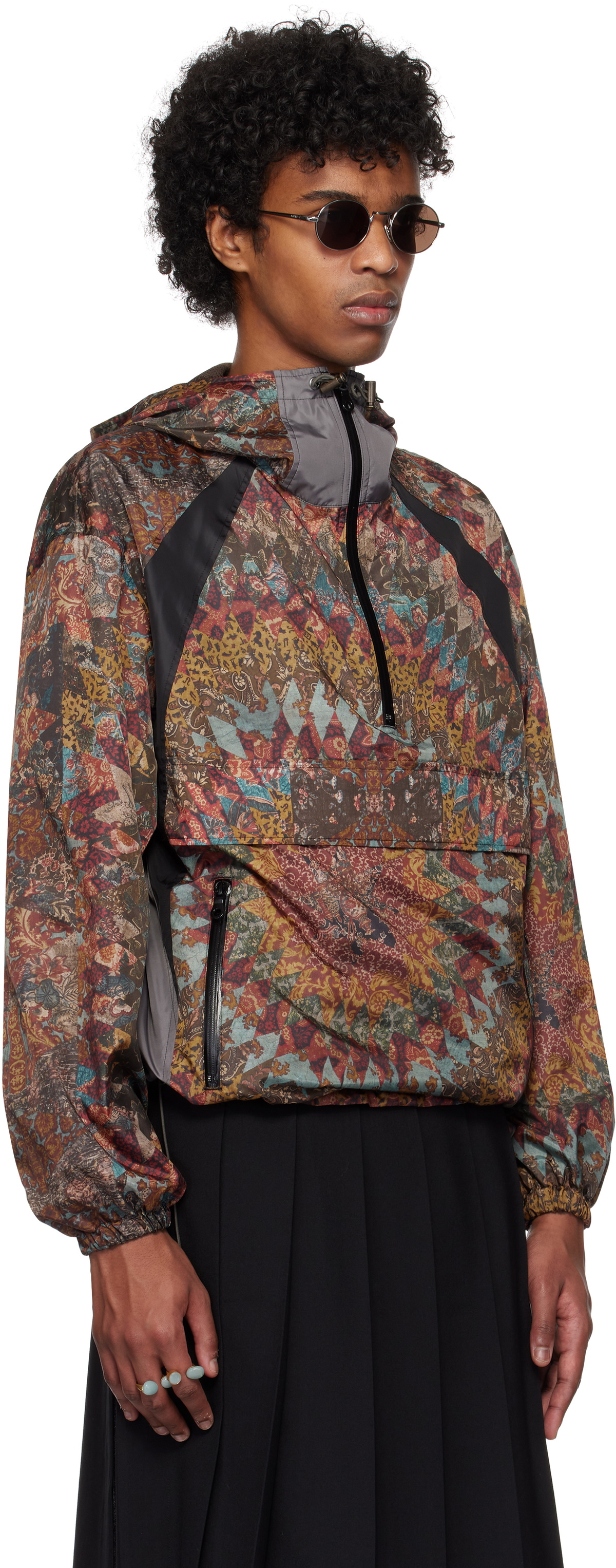 Khoki Multicolor American Quilts-Print Pull-Over Jacket