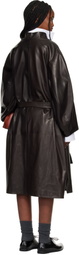 Fear of God Brown Belted Leather Coat