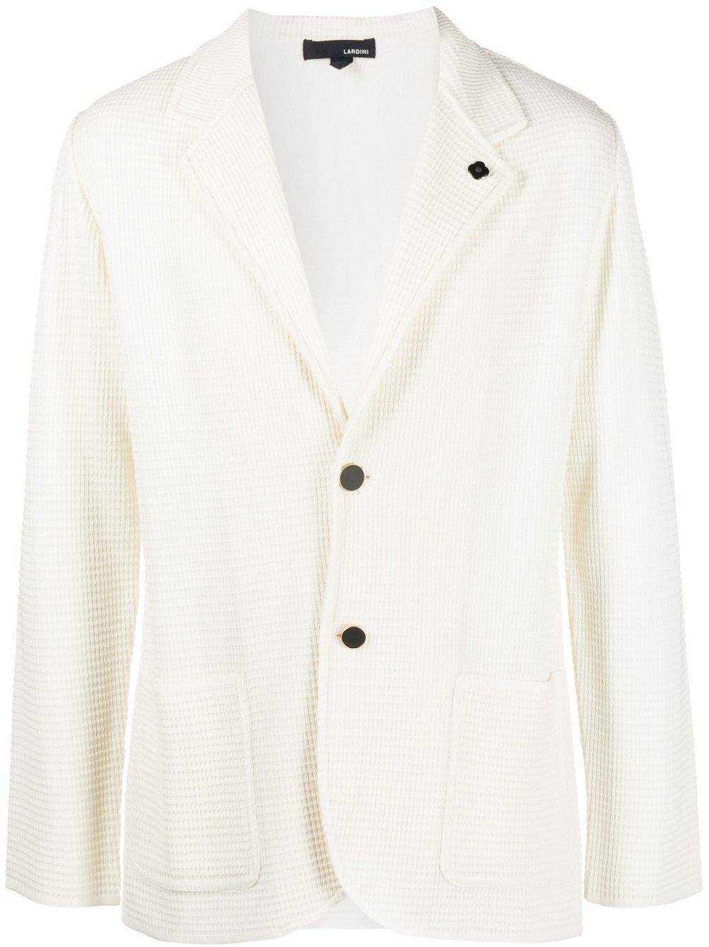 Lardini Lardini Single-breasted blue wool blend jacket
