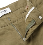 NN07 - Slim-Fit Tapered Garment-Dyed Cotton-Blend Twill Cargo Trousers - Green