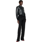 TOM FORD Black Natural Grain Leather Aviator Jacket