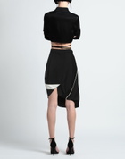 Quira Womens Midi skirt in Black