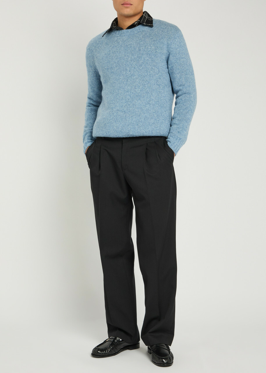 NN07 Knit Wool-blend Jumper Light Blue