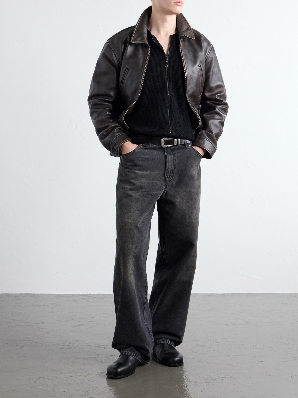 SECOND / LAYER - Friends Waffle-Knit Wool and Cashmere-Blend Zip-Up Sweater - Black