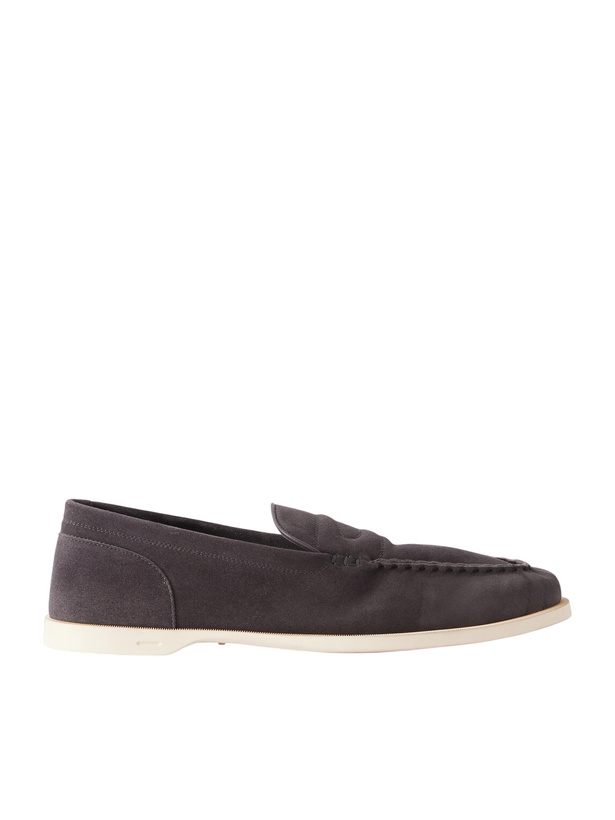 Photo: John Lobb - Pace Suede Loafers - Gray