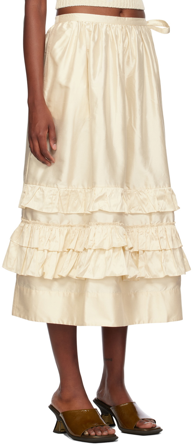 Cawley Off-White Betsy Midi Skirt