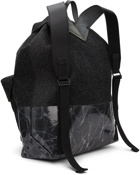 Maison Margiela Black Felt Wet Drawstring Backpack