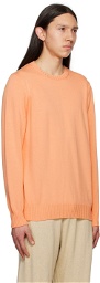 Ghiaia Cashmere Orange Crewneck Sweater