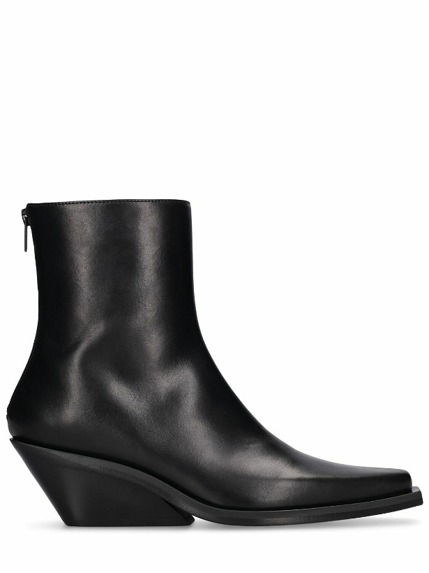 Photo: ANN DEMEULEMEESTER 55mm Rumi Leather Cowboy Ankle Boots