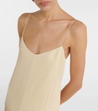 Khaite Zeke satin and silk chiffon maxi dress