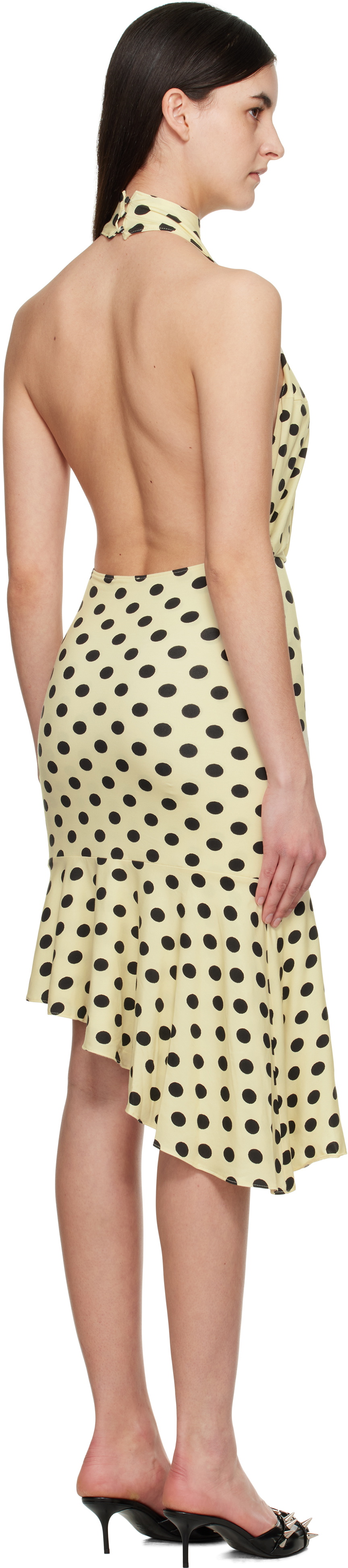 Miaou Yellow & Black Karina Midi Dress