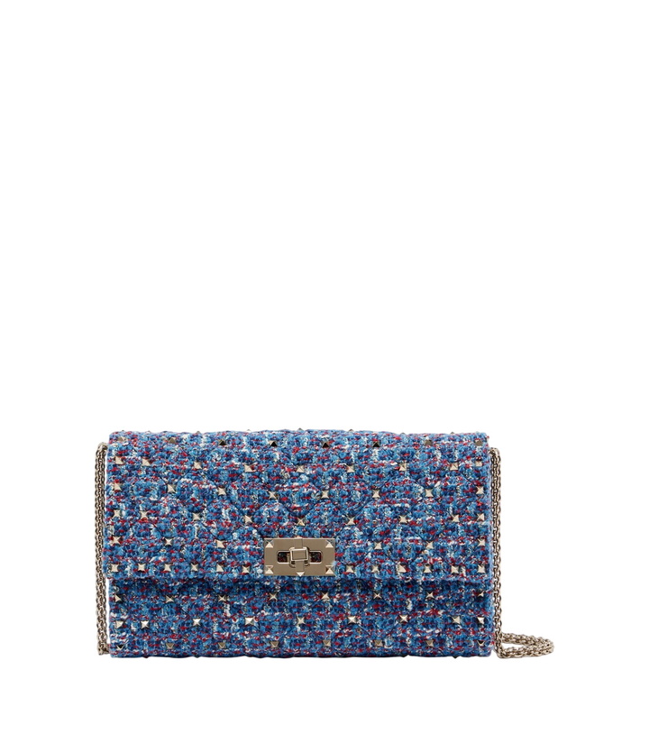 Photo: Valentino Garavani Rockstud Spike tweed shoulder bag