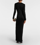 Area Star Stud jersey maxi dress